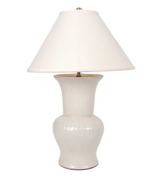 Ivory Fluted Lamp