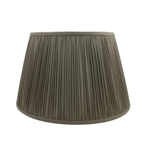 Brown Shirred Silk Shade